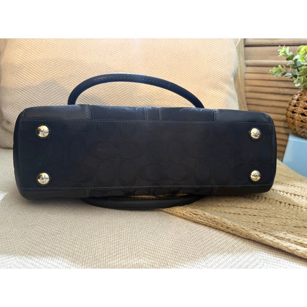 Coach Hamptons Signature Carryall Tote 11062 Black Y2K - Picture 8 of 12